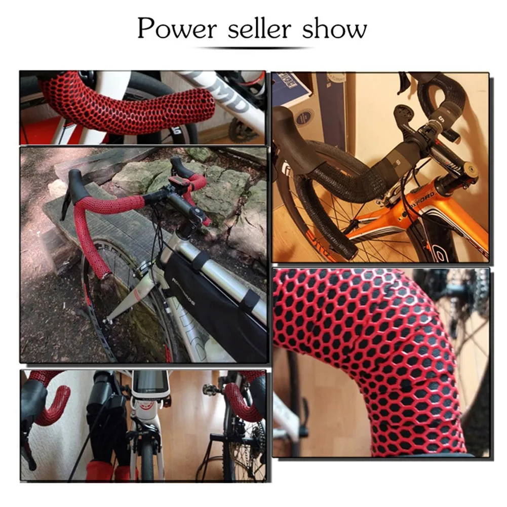 Bike Handlebar Tape Bicycle Handlebar Strap MOTSUV Bicycle Handlebar Tape Road Bike Silica Gel Tape EVA Soft Breathable Bike Bar Fixed Gear Belt Cycling Accessories