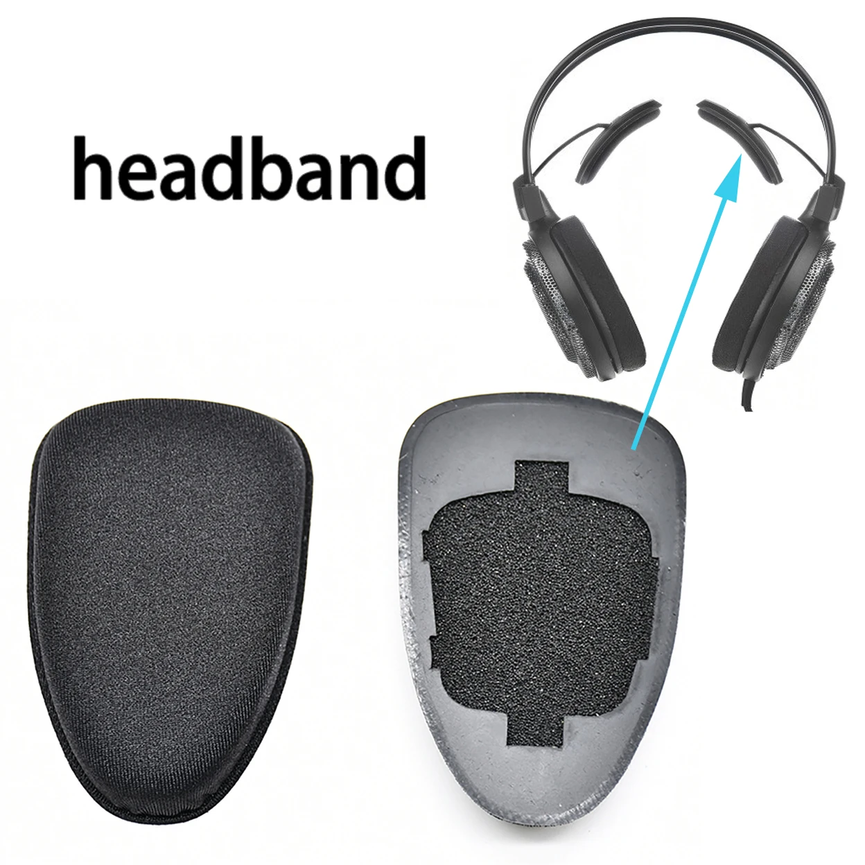 

Replacement headband foam head band pad For Audio Technica ATH AD2000 AD1000 AD900 AD700 AD500 AD400 AD300 Headphone Repair part