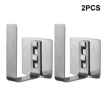 

1 Pair Stainless Steel Practical Modern Easy Clean Cutting Board Kitchen Organizer Pot Lid Holder Countertop Wall Mounted Home