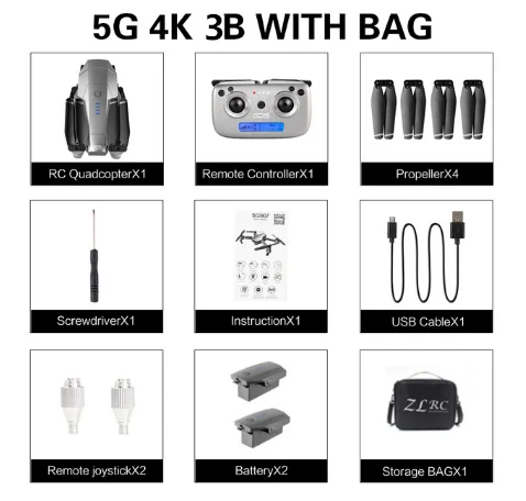 Синий SG907 GPS Drone with 4K HD Adjustment Camera Wide Angle 5G WIFI FPV RC Quadcopter Professional Foldable Drones - Цвет: Синий