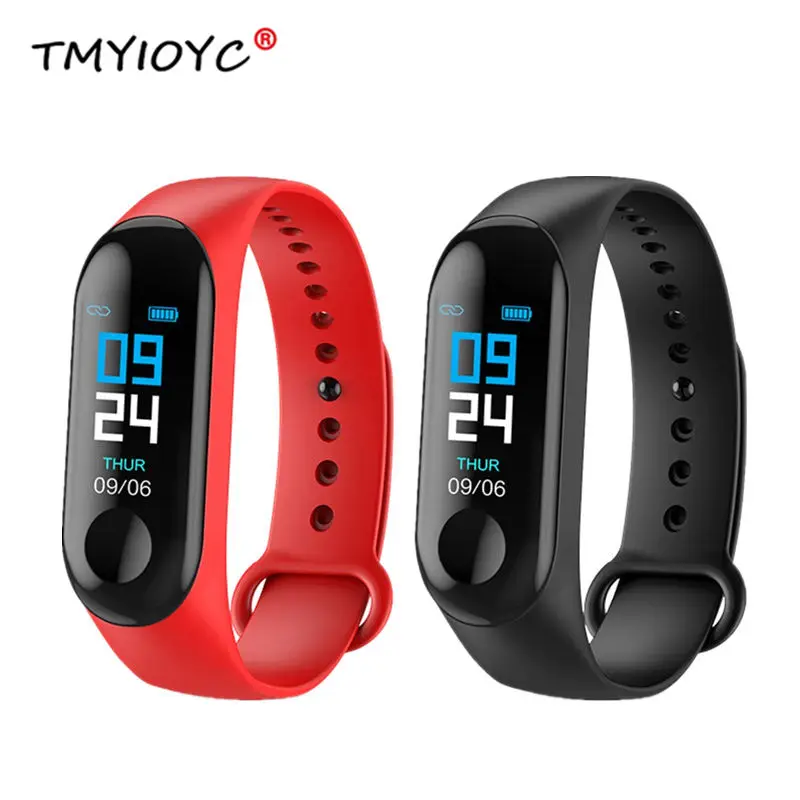 

M3 Fitness Tracker Smart Band Watch Color Screen IP67 Waterproof Smart Fitness Bracelet Heart Rate Monitor Men Women Wristband