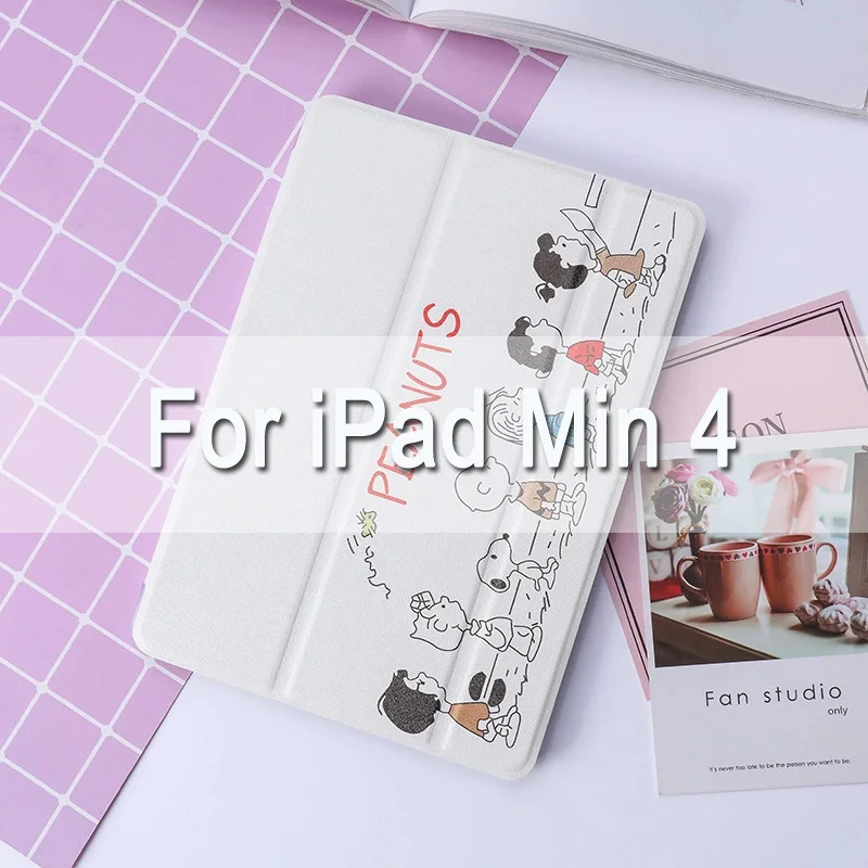 For iPad mini4 Мягкий чехол на заднюю панель с мультипликационным рисунком для iPad Air 1/2, iPad, чехол для iPad 234 Pro 10,5 mini 12345, автоматическое Пробуждение/выключение - Цвет: For iPad mini4