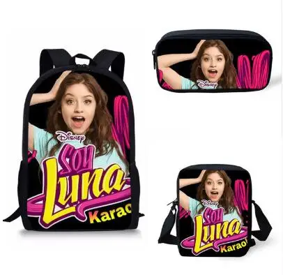 Школьные сумки Soy Luna с рисунком, школьный рюкзак для девочек и мальчиков, ортопедический школьный рюкзак, рюкзаки, Детская сумка для книг - Цвет: Picture color