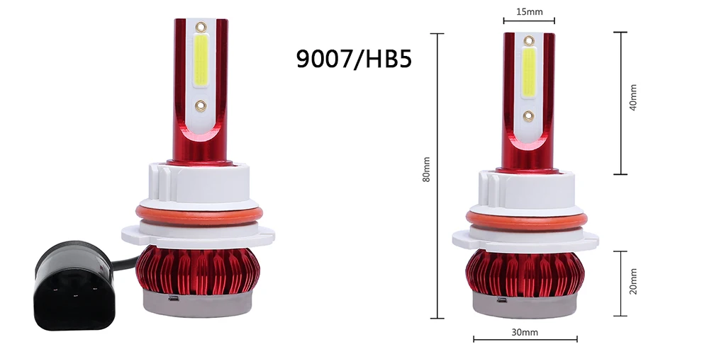 Stone Banks Car LED Headlight H1 H3 H7 H8 H11 H16 9005 HB3 9006 HB4 9012 HIR2 H4 9004 9007 HB5 H13 Auto Head Lamp Bulb Fog Light