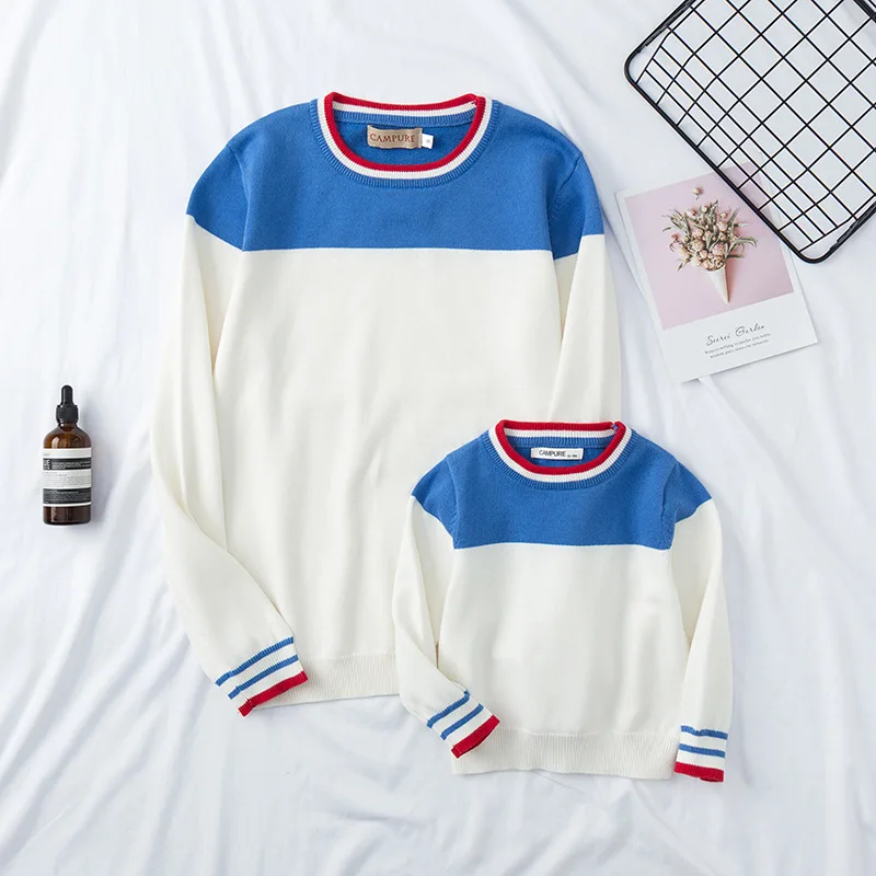 

Christmas Family Matching Clothes Sweater Stripe Fashion Autumn Kids Baby Girl Boy Clothes Daddy Mommy and Me Sweaters Pullovers
