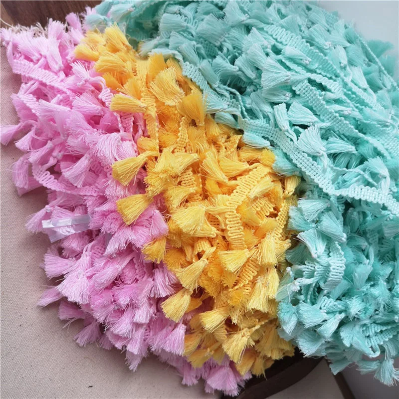 Polyester Cotton Fringe 5/10Yards 4.0cm Lace Tassel Trimming Colorful Ribbon Garment Sewing Accessory Curtain Decorative tassel fringe tassel decoration tassel accessories tassel trim