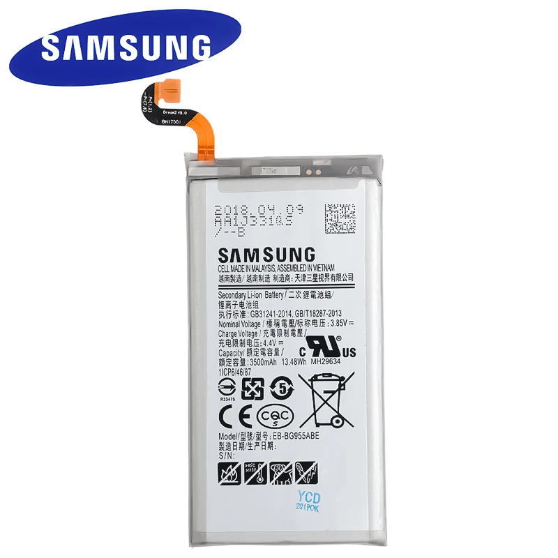 EB-BG955ABE Батарея для Samsung Galaxy S8 плюс G955 G955F G955A G955T G955S G955P натуральная мобильного телефона Батарея 3500 мА-ч