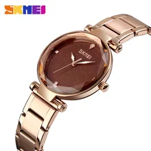 SKMEI Лидирующий бренд женские часы классические женские кварцевые часы 30 м водонепроницаемые женские наручные часы простые Montre Femme reloj mujer 9180