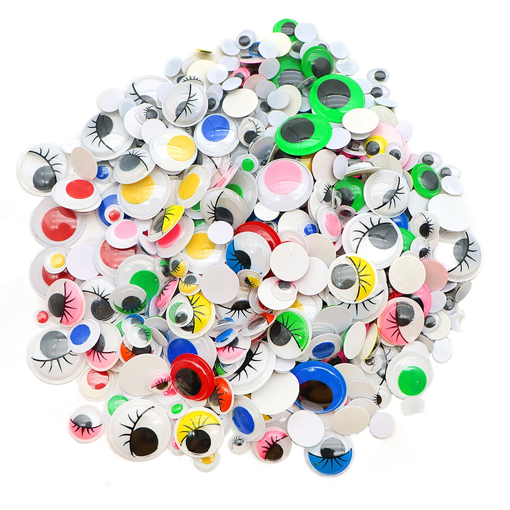 1392pcs DIY Googly Wiggle Eyes Self Adhesive Simulation Animal Eyeball Kindergarten Children Craft Sticker 1Yc23307 | Дом и сад