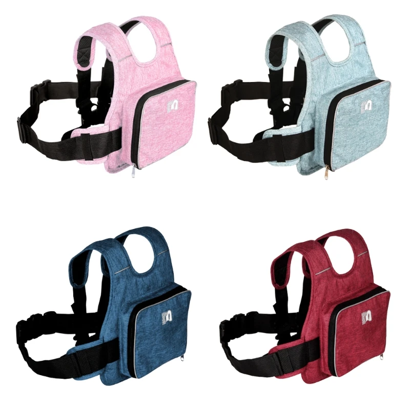 Ceinture de sécurité universelle pour moto, poignée de siège arrière pour enfants, bande réfléchissante, sac de rangement Portable facile à plier