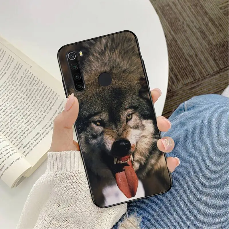 Yinuoda angry wolf face Phone Case for Xiaomi Redmi 4X 7 7A 8 8A 9 9A Note 7 8 8T 9 10 Pro