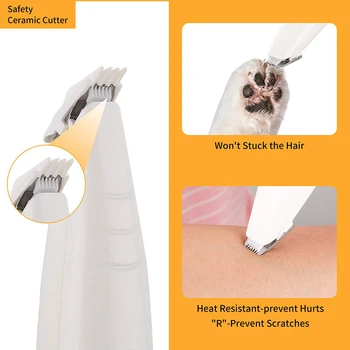 

Dog Cat Nail Hair Trimmer Grinder Pet Grooming Tool Electrical Shearing Cutter USB Rechargeable Shaver Clipper For Small Pets