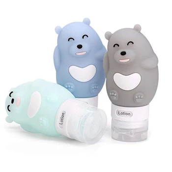 

Portable Travel Bottles Set, 3-Layer Leakproof and Squeezable Silicone Travel Containers for Shampoo, Conditioner, Lotion