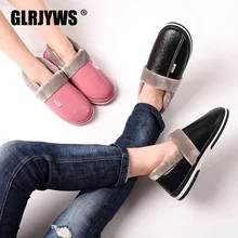 Зимние домашние тапочки Мужская плюшевая обувь домашние тапки водонепроницаемые теплые Нескользящие тапочки размера плюс 48-49 домашние Нескользящие тапочки