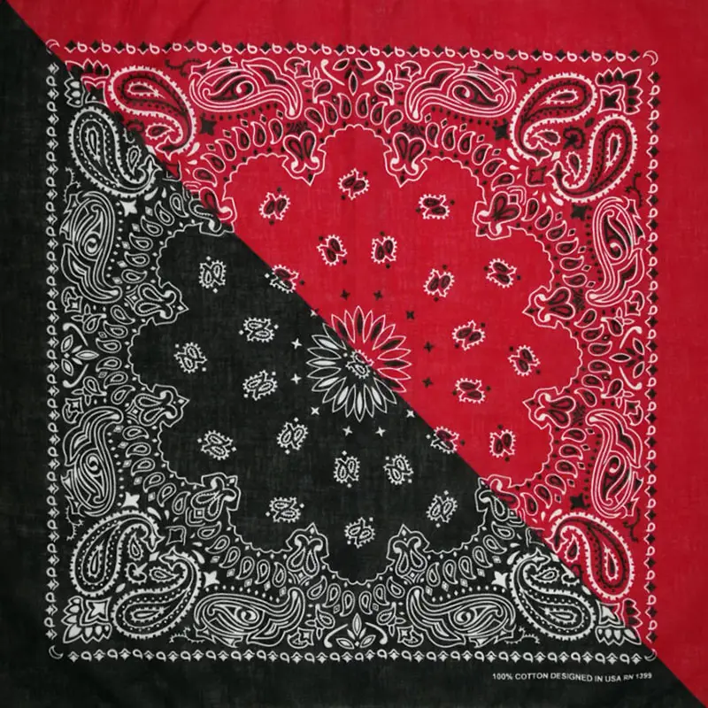 New Fashion Hip Hop 100% Cotton Bandana Square Scarf 55cm*55cm Black Red Paisley Headband Printed For Women/Men/Boys/Girls - Image 6