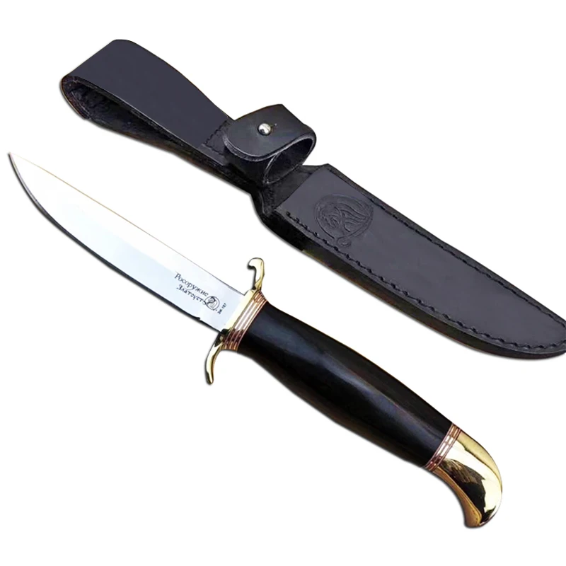 DuoClang ROSARM s-образные армейские Прямые ножи, черные железные деревянные ручки, нож с фиксированным лезвием, коллекция, лучший подарок