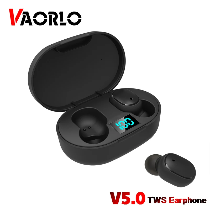 E6S Беспроводной двойные наушники V5.0 наушники-вкладыши TWS Bluetooth наушники с светодиодный Мощность Дисплей зарядным устройством в уши, гарнитура, супер звучание баса, наушники для Xiaomi