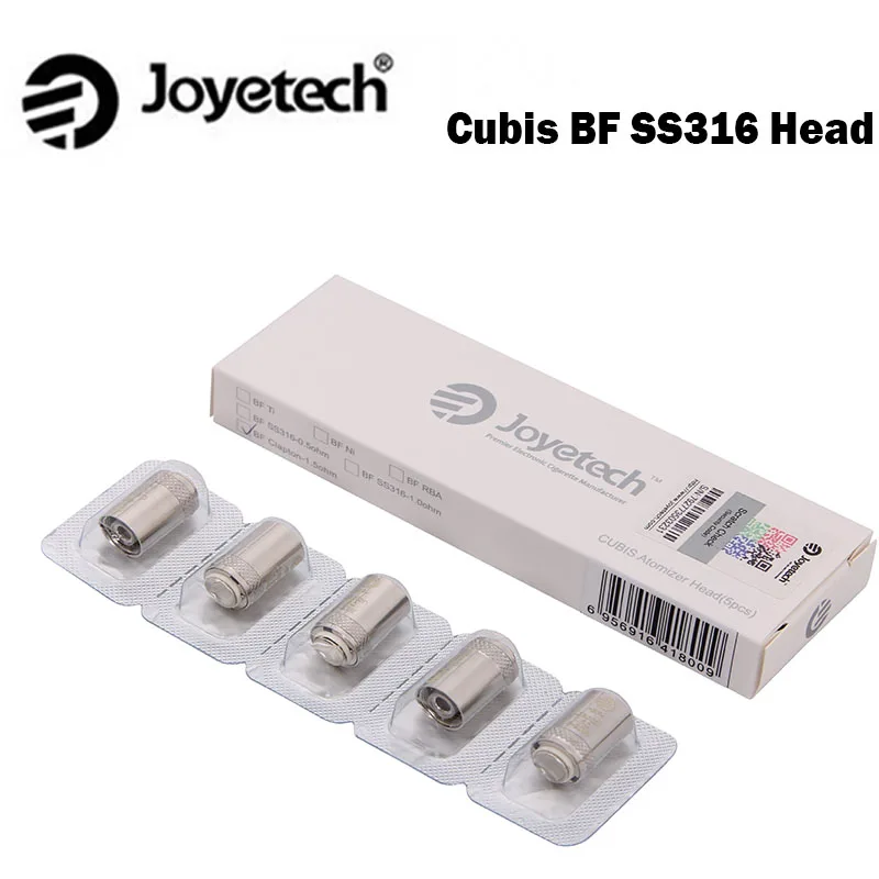 5 шт./лот оригинальные Joyetech Cubis катушки BF SS316 0.5ohm 0.6ohm 1.0ohm Сменная Головка Катушки