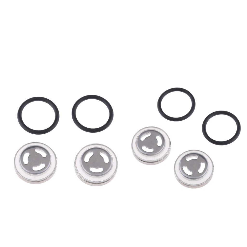 4x Motorcycle Metal Sight Oil Sight Glass Seals For Master Cylinder, &Phi;18mm
