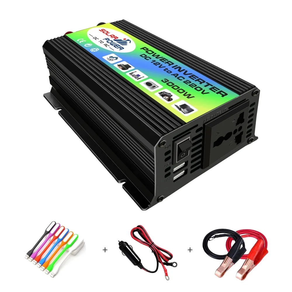 3000W Power Converter Car Inverter DC12V to AC230V for Home Emergency Fan Charging | Автомобили и мотоциклы