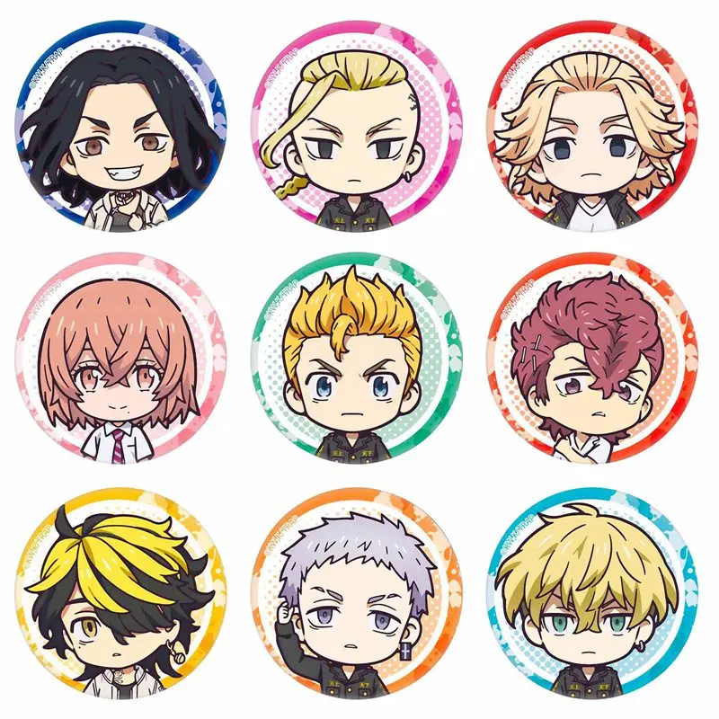 Anime Tokyo Revengers Brooch Cartton Metal Badge Pins For Clothes Accessories Backpack Decor Buttons Props Fans Collection Gifts