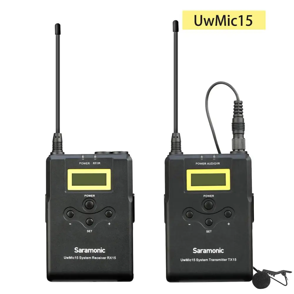 Камера Беспроводной петличный микрофон Системы Запись видео, Saramonic UHF 16-канальный всенаправленный микрофон для цифровой зеркальной камеры Nikon Canon DSLR - Цвет: Bodypack TX RX