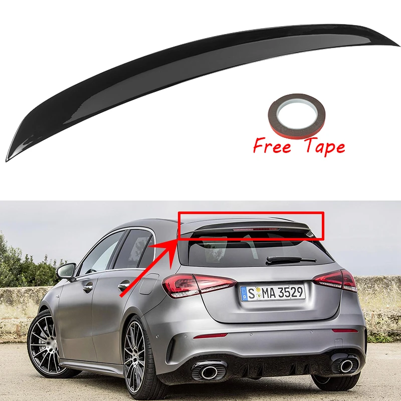 Rear Trunk Spoiler For Mercedes Benz A Class W177 2019 2020 2021 A180 A160 A200 A220 A250 A45 A35 Hatchback Abs Car Tail Wing Spoilers Wings Aliexpress