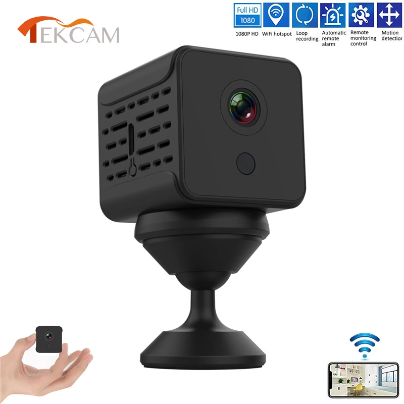 

Micro Camera Home Security WiFi IP Night Vision HD 1080P Wireless Remote Monitor Cam DVR mini Camcorders with 360° Rotary Base