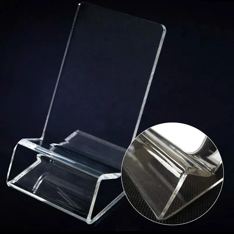 1pc Acrylic Transparent Business Card Holder Mobile Exhibition Storage Display Market Business Phone Supplies Card Stand Ho S8c3 iphone charging stand