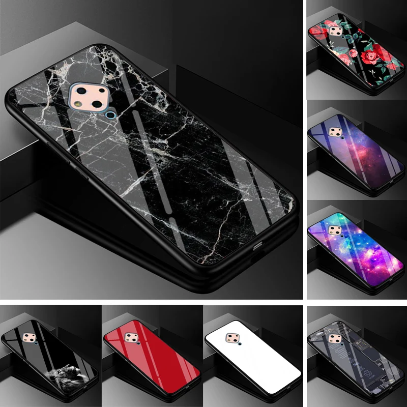 Чехол для Vivo V17 пластиковый стеклянный чехол телефона из закаленного стекла