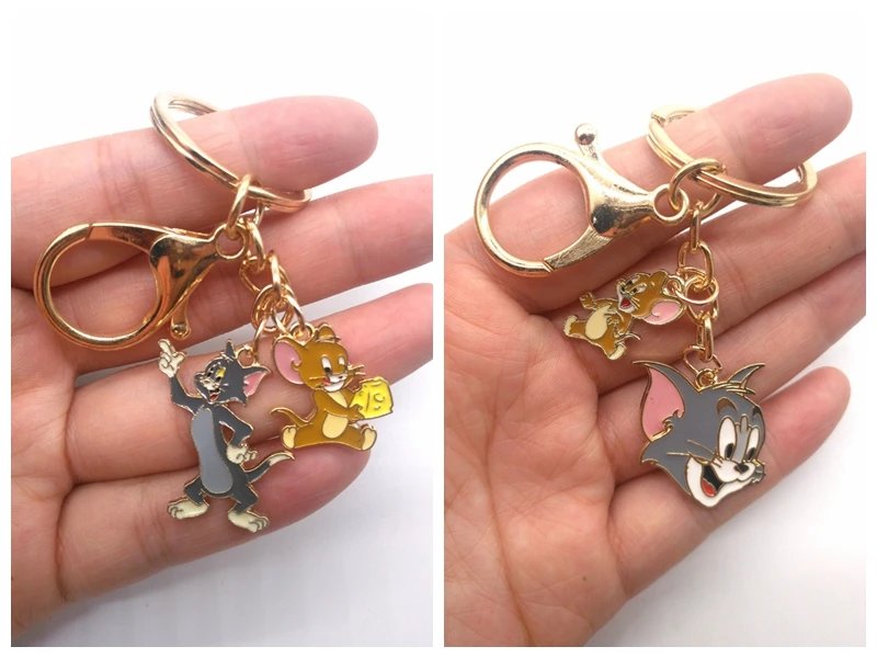 

New 1 Pcs Cartoon cat cute mouse Keychain Jewelry Accessories Key Chains Pendant Gifts Favors
