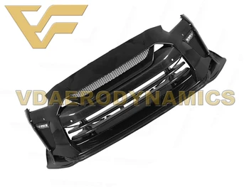 

Suitable For 17-20 Nissan GT-R R35 GTR VAD-TS Fiberglass Front Bumper Body Kit with LED Light - Half Carbon available