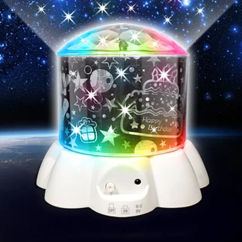 

Dream Cartoon Starry Sky Projection Light Birthday Gift Creative Night Light LED Bedside Lamp Gift for Children