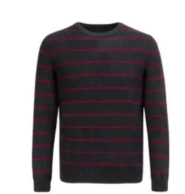 Xiaomi полушерстяной полосатый свитер удобный, вокруг шеи мужская зимняя одежда пуловер Толстовка высокого качества - Цвет: black XXL 185