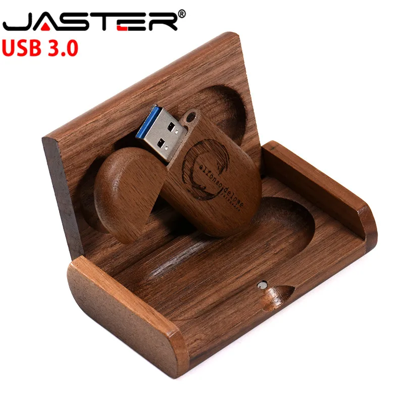 

JASTER wood USB 3.0 Custom Logo 32GB 64GB Pendrive Card Usb Flash Drive 4GB 8GB 16GB Wood Pen Drive Gift (over 10pcs free LOGO）