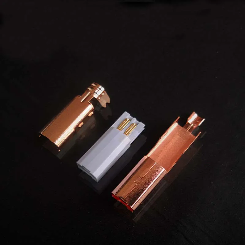 50 компл. 3u Высокое качество Топ Fever Розовая позолота 3 в 1 USB A 4 Pin B Тип штекер DIY USB набор для кабельного принтера склеивания