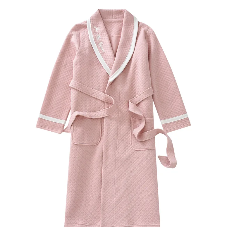 Новинка, зимнее длинное домашнее банное и кимоно, женский осенний и зимний домашний халат с вышивкой, 91577