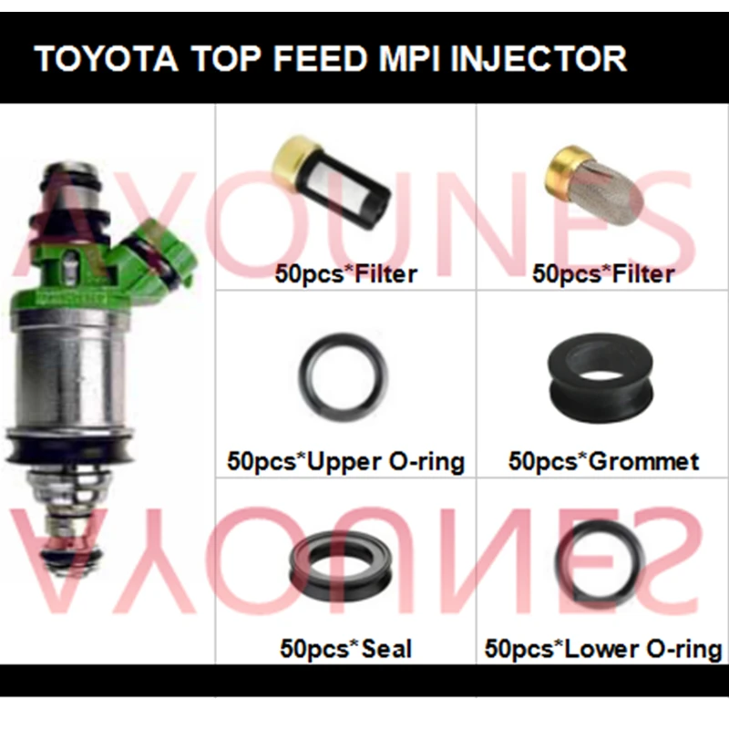 

50sets fuel injector repair kit fuel injector set fit for Toyota Celia Carmy RAV4 for 23250-74140 free shipping (AY-RB101)