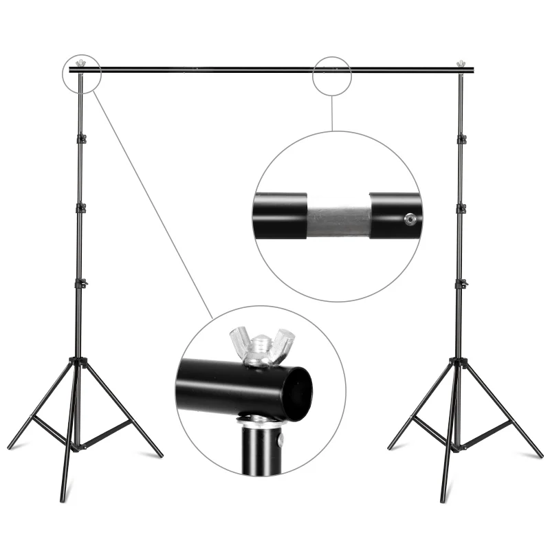  8.5ftx9.8ft / 2.6M x3M Backdrop Support Stand Adjustable Photography Studio Background Support Syst