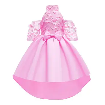 

Summer Girls Dress Long Sleeve Elegant Girls Pageant Princess Dress Kids Dresses For Girls Party Wedding Gown Children Clothing