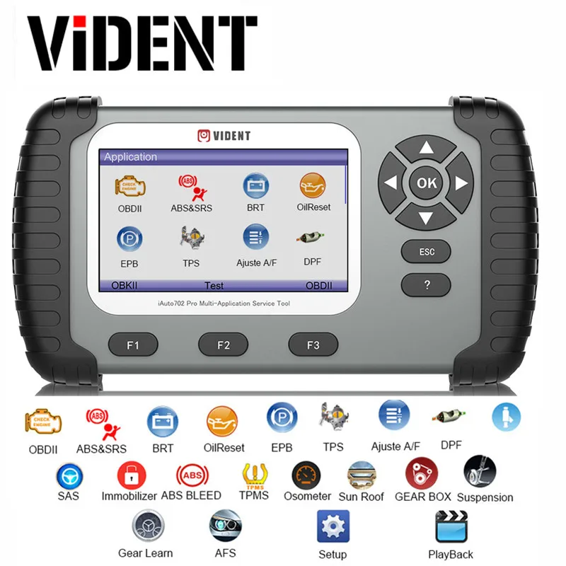 

VIDENT iAuto 702Pro Multi-applicaton Service Tool with Multi-languages