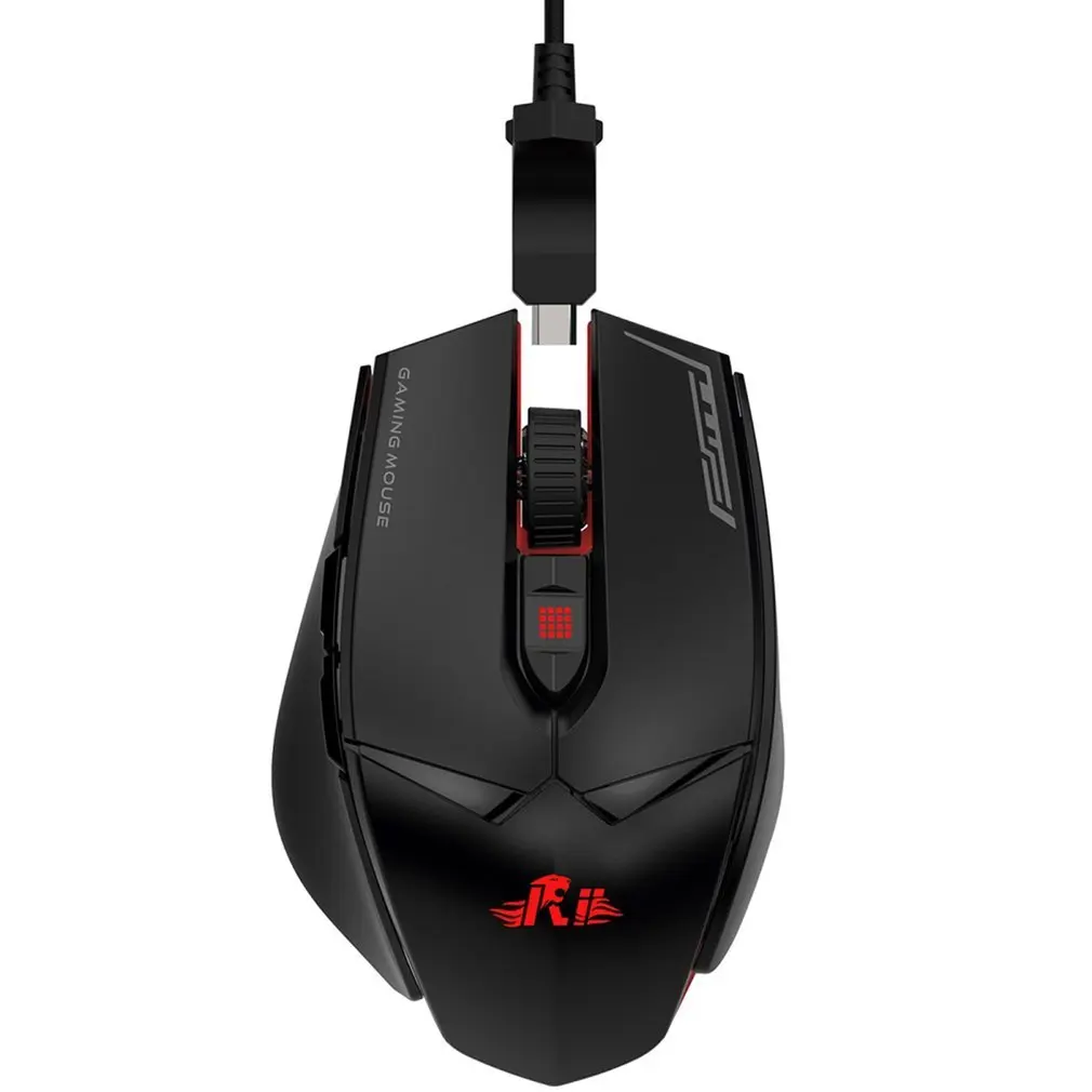 M01 программируемая оптическая игровая мышь с 12000 dpi и RGB светодиодный подсветка 7 клавиш проводная USB мышь для ПК настольный компьютер