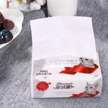 

Shenjie Lijiajie 3 Layers 300/460 Extraction Removable Facial Tissue 8 Pack 8 Pack / Strip Sanitary Safe Clean Strong Absorbent