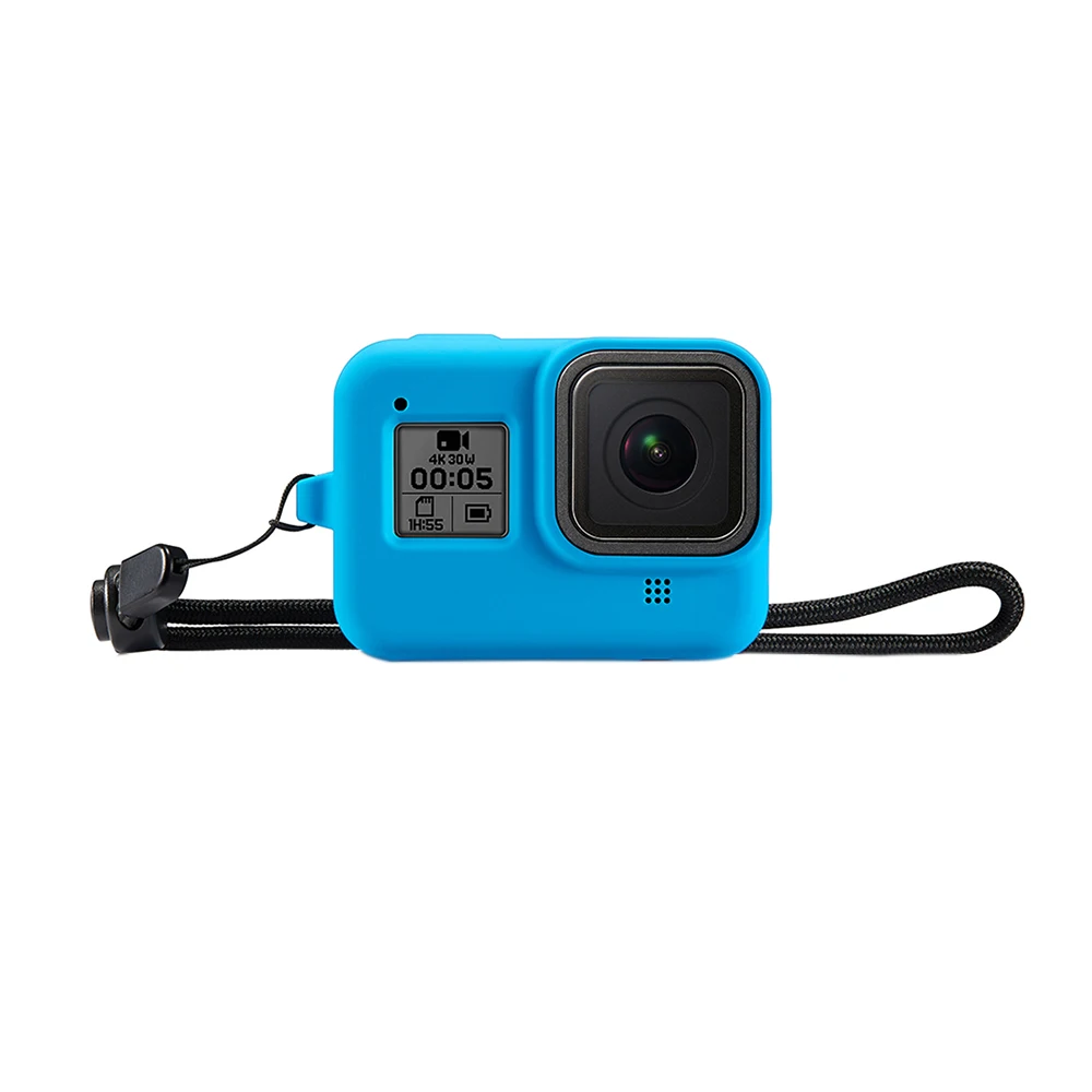 Для Go Pro аксессуары чехол для экшн-камеры защитный силиконовый чехол для GoPro Hero 8 черный/синий Hero camera
