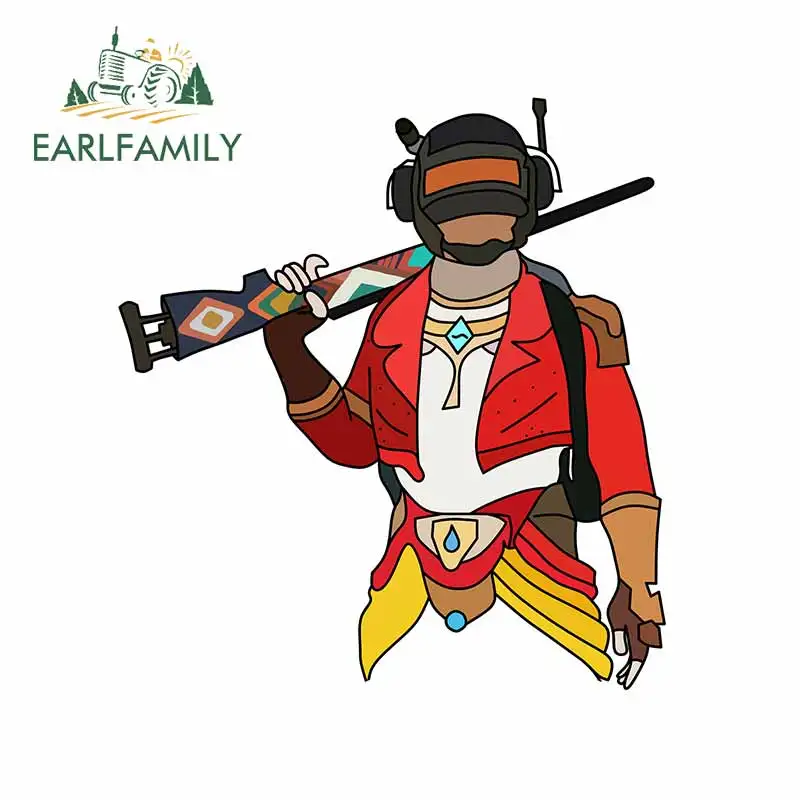 EARLFAMILY 13cm x 12.1cm for Pubg Man with Kar98k Auto Decal Anime Personality Car Stickers Waterproof Fashion Occlusion Scratch |