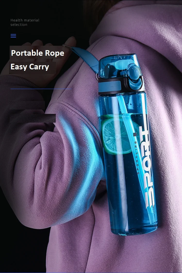 

Portable Space Cup Leakage Prevention Straw Type Gym Sporty Adult Fashion Water Bottle 550ml/650ml/750ml