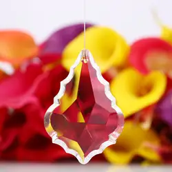 Прозрачное стекло 63,0 мм кленовые листья хрустальный шар Suncatcher шар Призма