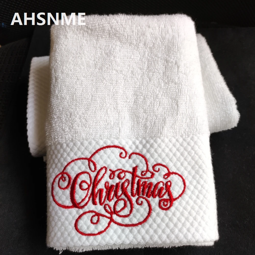Toalla de baño de algodón con mensaje personalizado, toalla de mano con  mensaje de oración, bautismo, bordado con nombre, 100% algodón, Feliz  Navidad _ - AliExpress Mobile