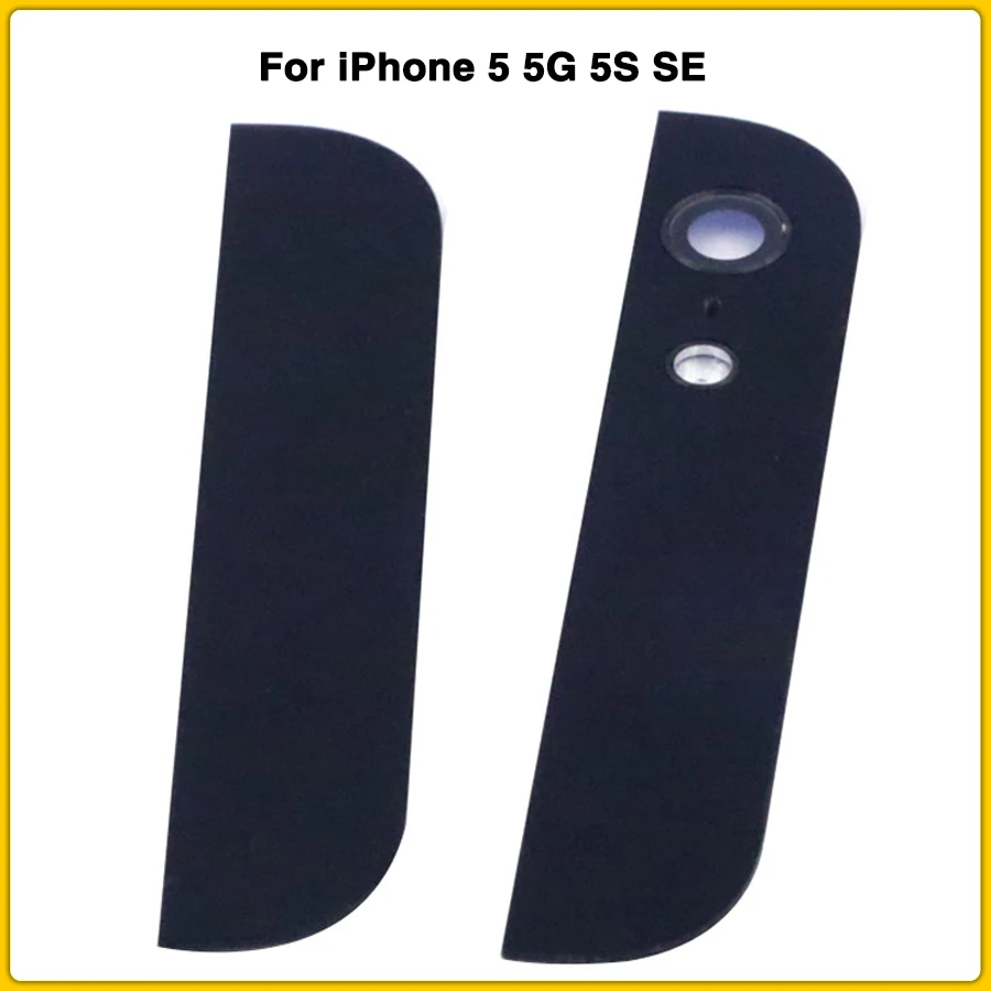 5S 5G SE задняя верхняя и нижняя стеклянная крышка для iPhone 5 5G 5S SE корпус с объективом для вспышки камеры
