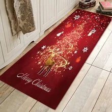 Мультяшный стиль, Рождественский праздник, принт, коралловый флис, Противоскользящие коврики для ванной, коврики для кухни, гостиной, спальни